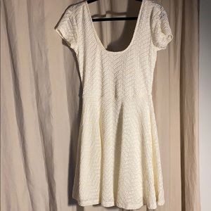 Urban Outfitters S ivory textured skater dress